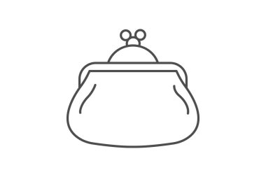 Bozuk para çantası, vektör, piksel mükemmel, illüstratör dosyası