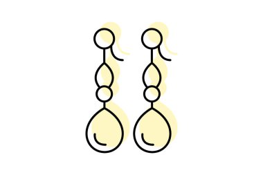 İnci küpeler, vektör, piksel mükemmel, çizer dosyası