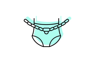 Bel zinciri, vektör, piksel mükemmel, illüstratör dosyası