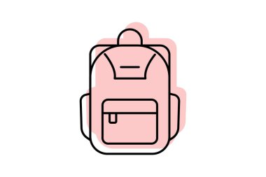 Sırt çantası, vektör, piksel mükemmel, resimleyici dosyası