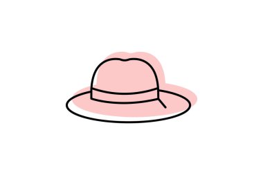 Boater Hat, vektör, piksel mükemmel, illüstratör dosyası