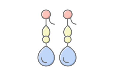 İnci küpeler, vektör, piksel mükemmel, çizer dosyası
