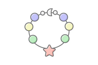 Cazibe Bilekliği, vektör, piksel mükemmel, illüstratör dosyası