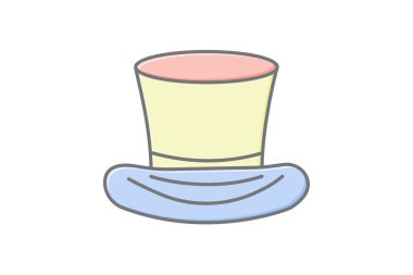 Top Hat, vektör, piksel mükemmel, illüstratör dosyası