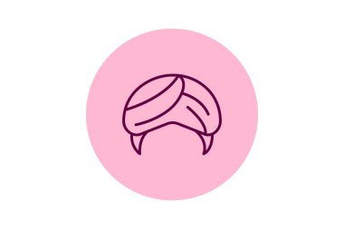 Türban, vektör, piksel mükemmel, illüstratör dosyası