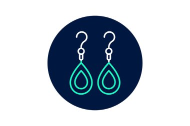 Dangle Küpeleri, vektör, piksel mükemmel, illüstratör dosyası