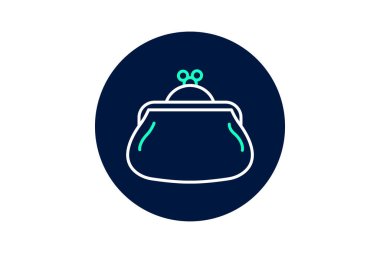 Bozuk para çantası, vektör, piksel mükemmel, illüstratör dosyası