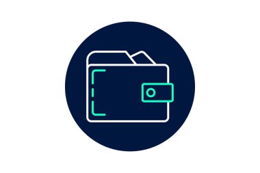 Cüzdan, vektör, piksel mükemmel, çizer dosyası