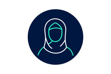 Başörtüsü, vektör, piksel mükemmel, illüstratör dosyası