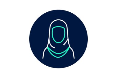 Başörtüsü, vektör, piksel mükemmel, illüstratör dosyası