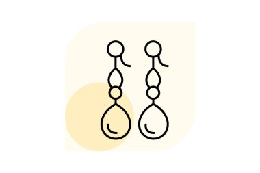 İnci küpeler, vektör, piksel mükemmel, çizer dosyası