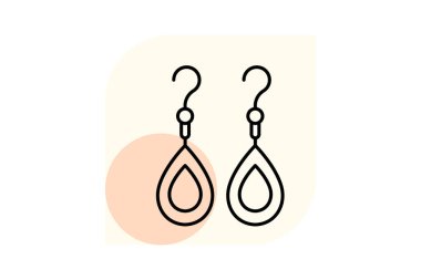 Dangle Küpeleri, vektör, piksel mükemmel, illüstratör dosyası