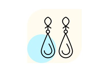 Küpeleri bırak, vektör, piksel mükemmel, illüstratör dosyası