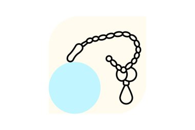 Lorgnette Zinciri, vektör, piksel mükemmel, illüstratör dosyası