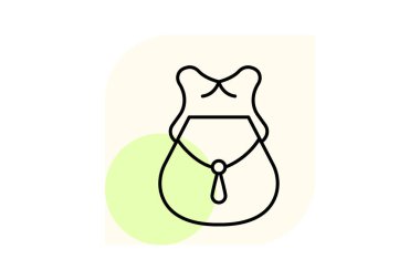 Chatelaine Bag, vektör, piksel mükemmel, illüstratör dosyası