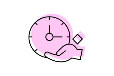 Zaman Yönetimi, vektör, piksel mükemmel, illüstratör dosyası