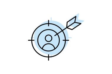 Hedef Pazar, vektör, piksel mükemmel, illüstratör dosyası