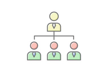 Şirket Hiyerarşisi, vektör, piksel mükemmel, illüstratör dosyası