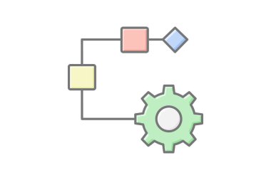 Çalışma akışı Otomasyonu, vektör, piksel mükemmel, illüstratör dosyası