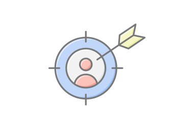 Hedef Pazar, vektör, piksel mükemmel, illüstratör dosyası