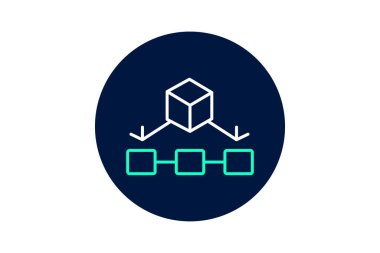 Tedarik zinciri, vektör, piksel mükemmel, illüstratör dosyası