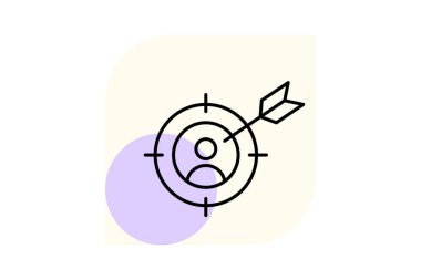 Hedef Pazar, vektör, piksel mükemmel, illüstratör dosyası