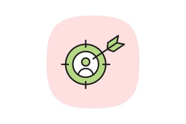 Hedef Pazar, vektör, piksel mükemmel, illüstratör dosyası