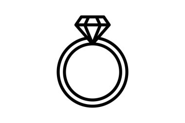 Elmas yüzük, vektör, piksel mükemmel, illüstratör dosyası