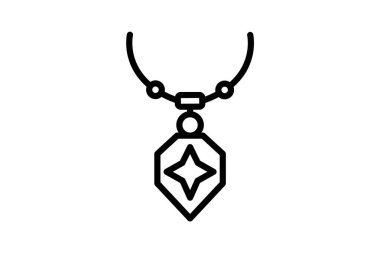 Gümüş kolye, vektör, piksel mükemmel, illüstratör dosyası