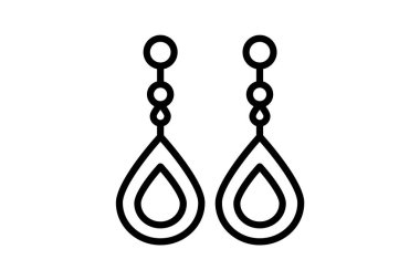 İnci damlası küpeleri, vektör, piksel mükemmel, illüstratör dosyası