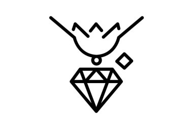 Elmas Crown Pendant, vektör, piksel mükemmel, illüstratör dosyası