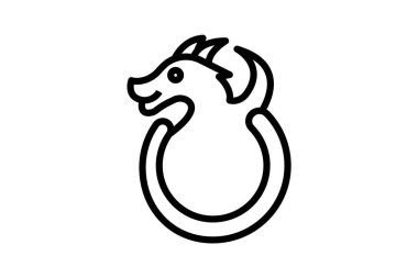 Dragon Ring, vektör, piksel mükemmel, illüstratör dosyası