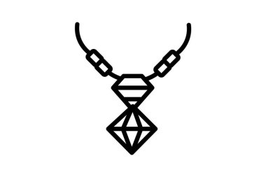 Elmas DNA Kolyesi, vektör, piksel mükemmel, illüstratör dosyası