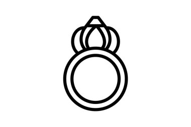 Opal ve Ay taşı halkası, vektör, piksel mükemmel, illüstratör dosyası