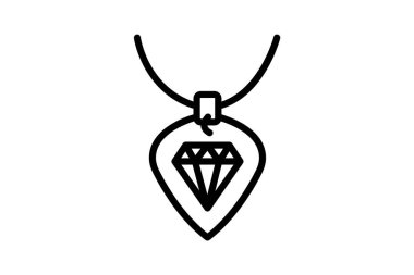 Elmas Gitar Seçme Kolyesi, vektör, piksel mükemmel, illüstratör dosyası