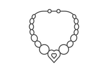 Altın zincir kolye, vektör, piksel mükemmel, illüstratör dosyası