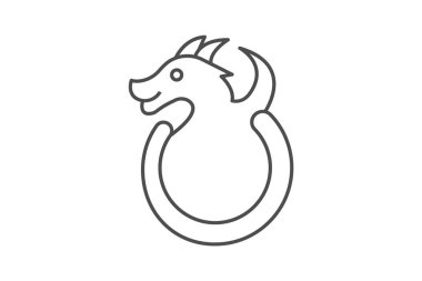 Dragon Ring, vektör, piksel mükemmel, illüstratör dosyası