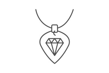 Elmas Gitar Seçme Kolyesi, vektör, piksel mükemmel, illüstratör dosyası