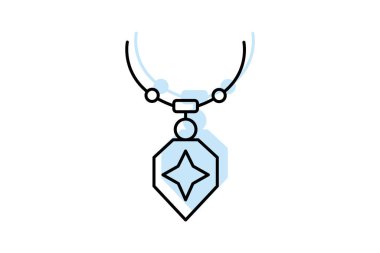 Gümüş kolye, vektör, piksel mükemmel, illüstratör dosyası