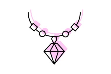 Diamond Arrow Kolyesi, vektör, piksel mükemmel, illüstratör dosyası