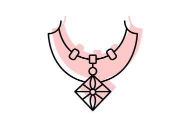 Elmas Kelebek Kolyesi, vektör, piksel mükemmel, illüstratör dosyası