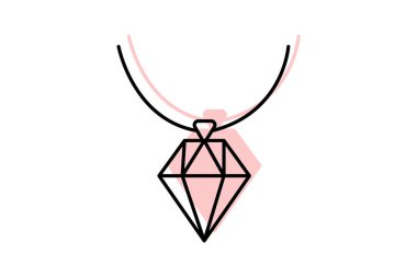 Diamond Arrowhead Kolye, vektör, piksel mükemmel, illüstratör dosyası