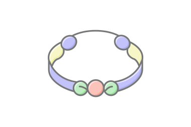 Altın bilezik, vektör, piksel mükemmel, illüstratör dosyası