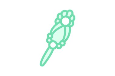 İnci ve Elmas Saç tokası, vektör, piksel mükemmel, illüstratör dosyası