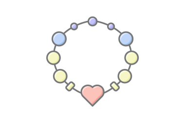 Cazibe Bilekliği, vektör, piksel mükemmel, illüstratör dosyası