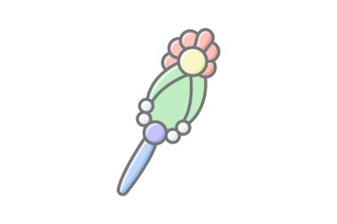 İnci ve Elmas Saç tokası, vektör, piksel mükemmel, illüstratör dosyası