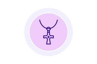 Elmas Haç Kolyesi, vektör, piksel mükemmel, illüstratör dosyası