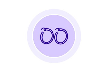 Gümüş Hoop küpeleri, vektör, piksel mükemmel, illüstratör dosyası