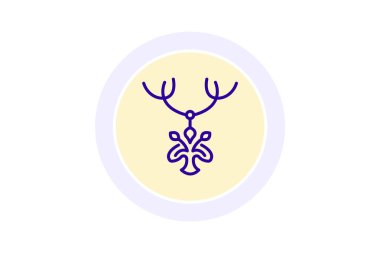 Gümüş Hayat Ağacı Kolyesi, vektör, piksel mükemmel, illüstratör dosyası