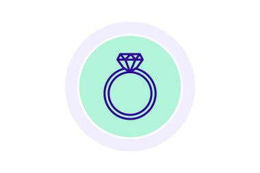 Elmas Yonca Halkası, vektör, piksel mükemmel, illüstratör dosyası